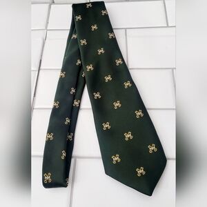 Castells Of Oxford Est. 1846  The Varsity Shop Vintage Mens Hunter Green Tie The
